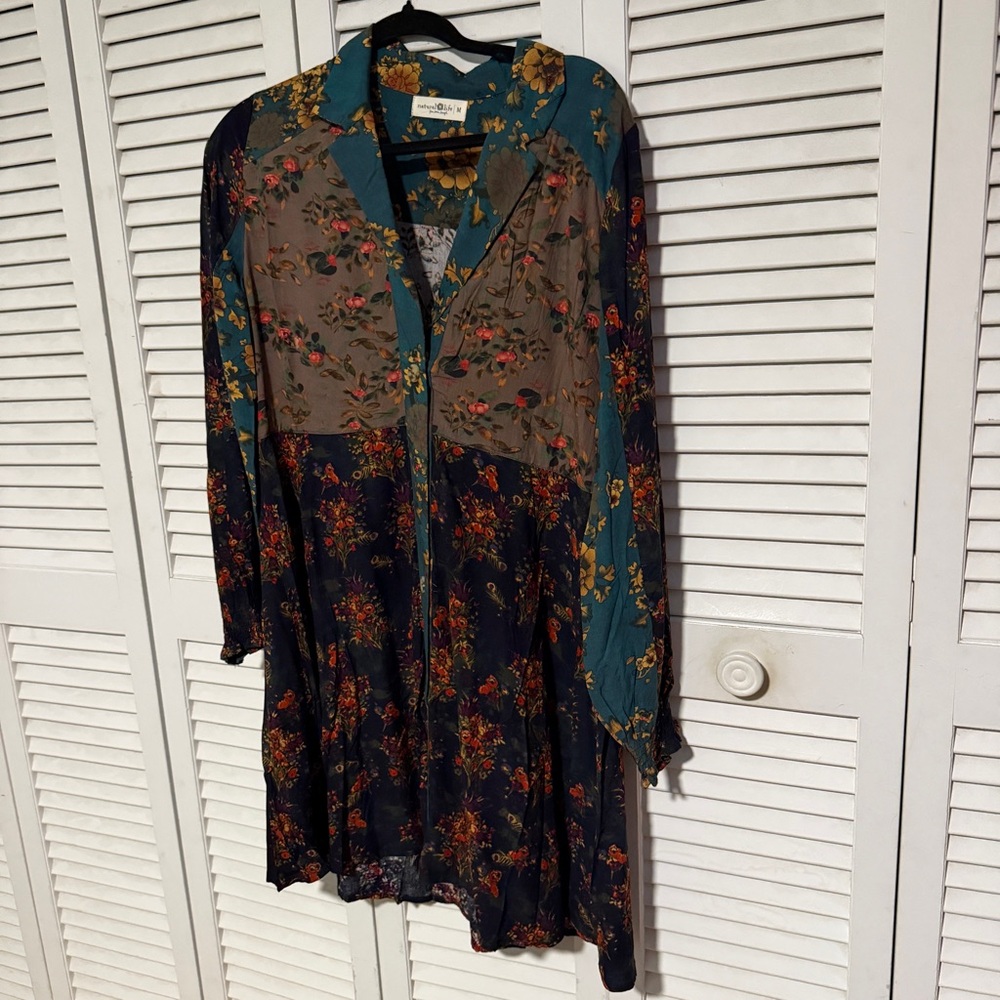 NWOT Never worn.Nice long sleeve button down mini shirt dress from Natural Life